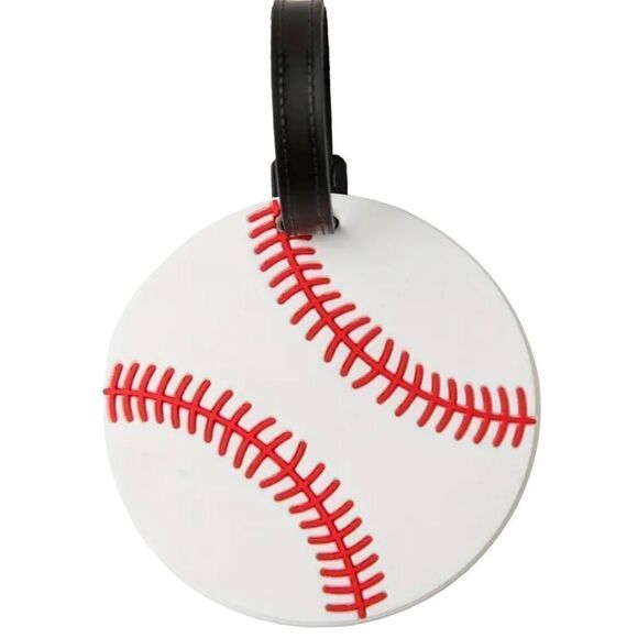 Baseball 3D Luggage Bag Tag Unique Travel Baggage Tags Suitcase Identifier label - Picture 1 of 1